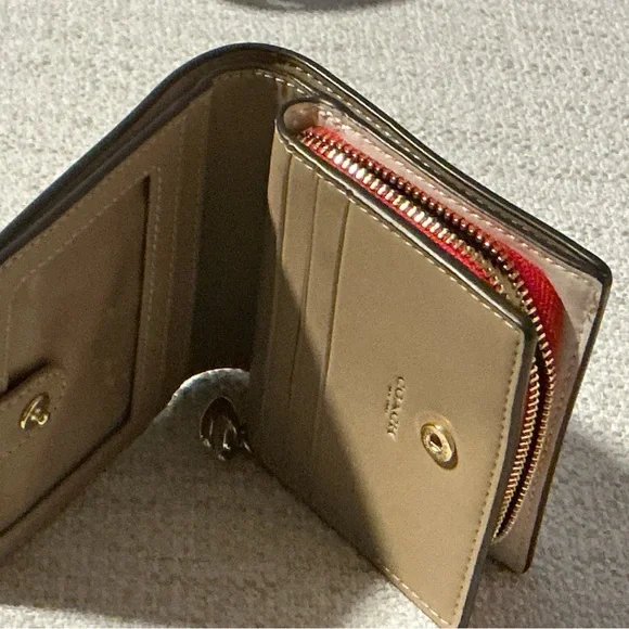 Coach Cherry Print Card Holder - Cream and Red - Picture 4 of 4